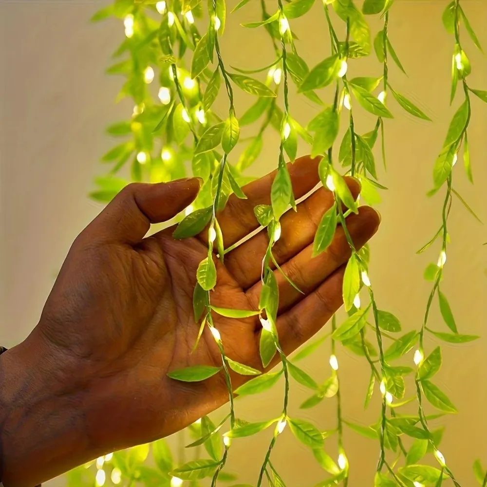 Fairy Lights Bedroom - พวงมาลัยต้นไม้ประดิษฐ์ ดอกไม้ประดิษฐ์ ไฟประดับสำหรับตกแต่งห้องนอน งานปาร์ตี้ วันหยุด ความยาว