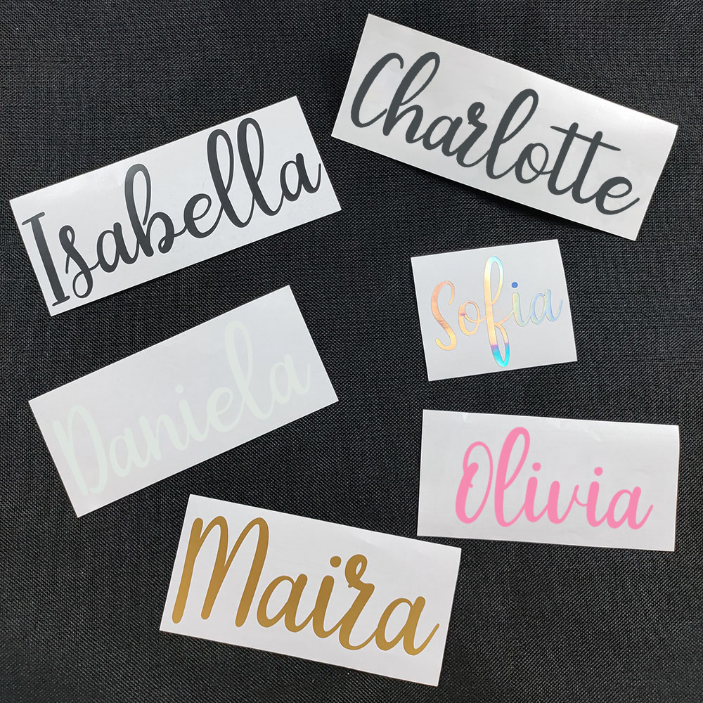 Home Decor Sticker - 1PC ปรับแต่งชื่อสติกเกอร์ที่ถอดออกได้สําหรับตกแต่งบ้านส่วนบุคคลชื่อไวนิล Decal ขวด Decor Self