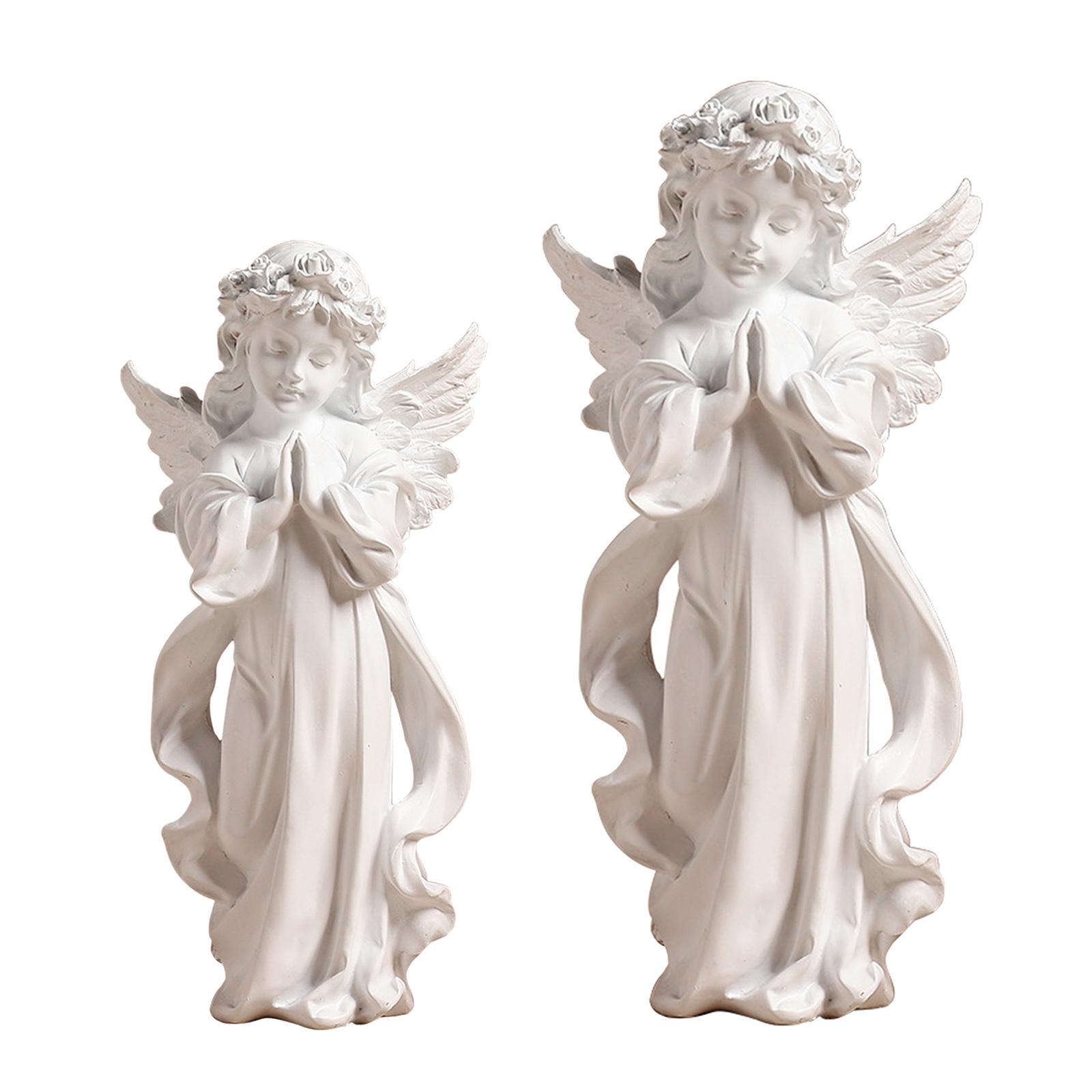 Home Decor Modern Organic - น่ารักเรซิ่น Praying Angel Figurine ยุโรปสไตล์ Fairy