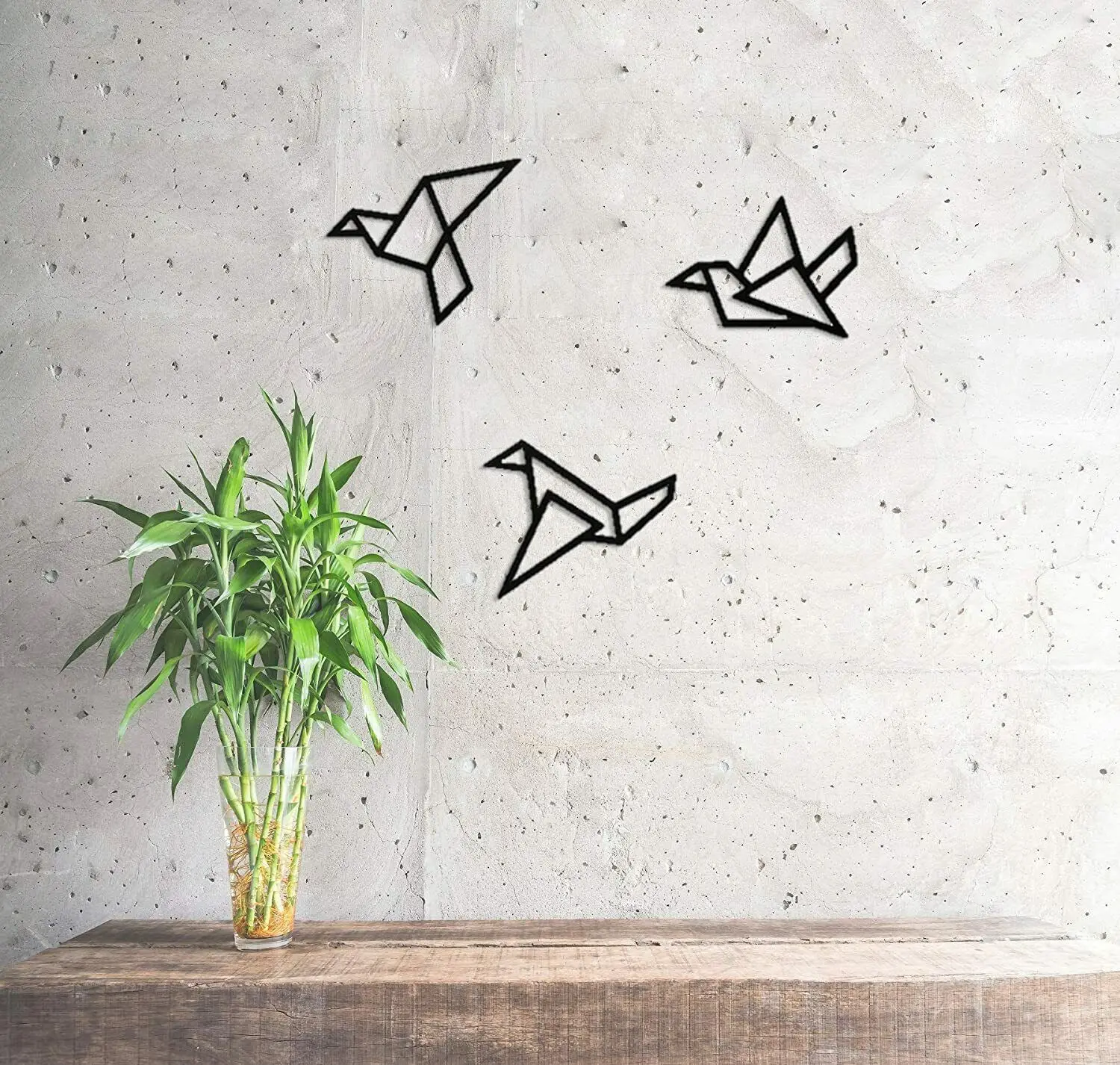 Home Decor Deals - CIFBUY ชุดตกแต่งผนังรูปนก 3 ชิ้น สไตล์โมเดิร์น งานศิลปะเหล็ก
