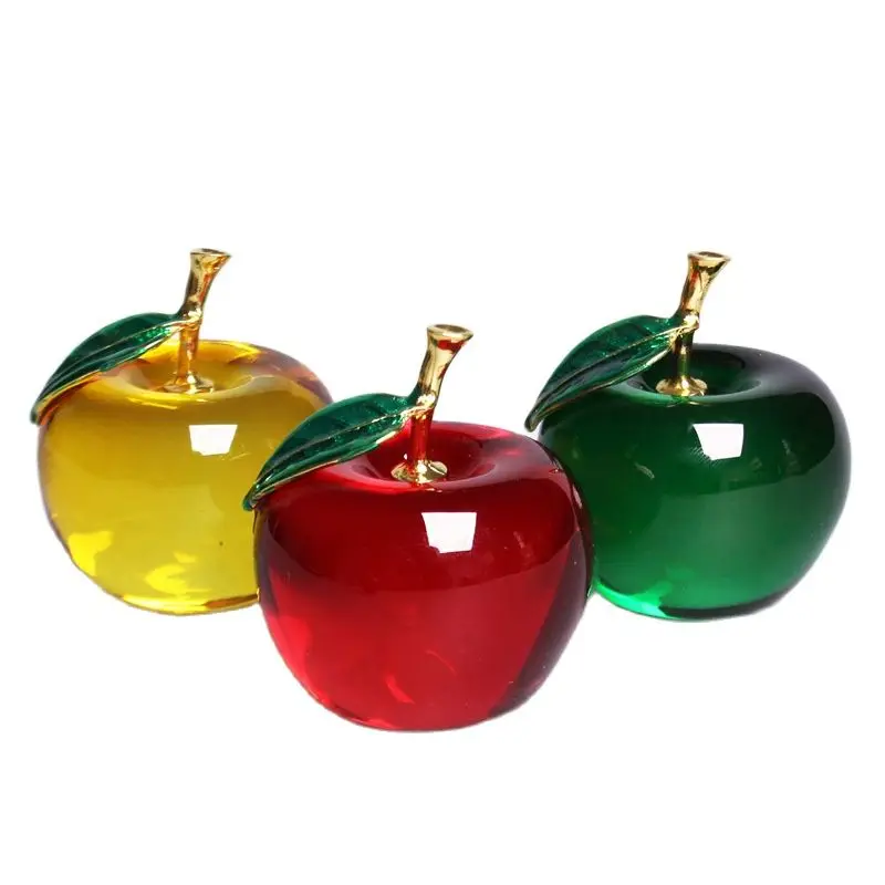 Home Decor Deals - 1 ชิ้นแฟชั่นแก้วคริสตัลใส Apple สร้างสรรค์เครื่องประดับตกแต่งบ้านที่สวยงามของขวัญวันเกิดเทศกาล