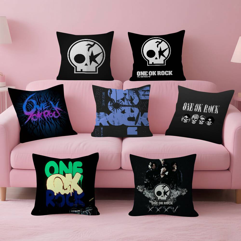 Home Decor Logo Design - โลโก้ ONE OK ROCK ปลอกหมอน ปลอกหมอนอิง