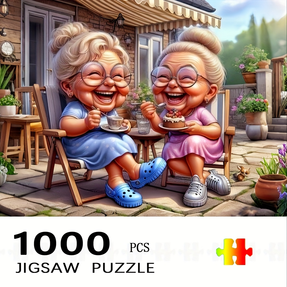 Home Decor Games Free - จิ๊กซอว์ชุดน้ำชายามบ่ายของคุณยาย 1,000 ชิ้น - ของเล่นจิ๊กซอว์กระดาษขนาดใหญ่สำหรับผู้ใหญ่ เกมสร้างปฏิสัมพันธ์ในครอบครัว