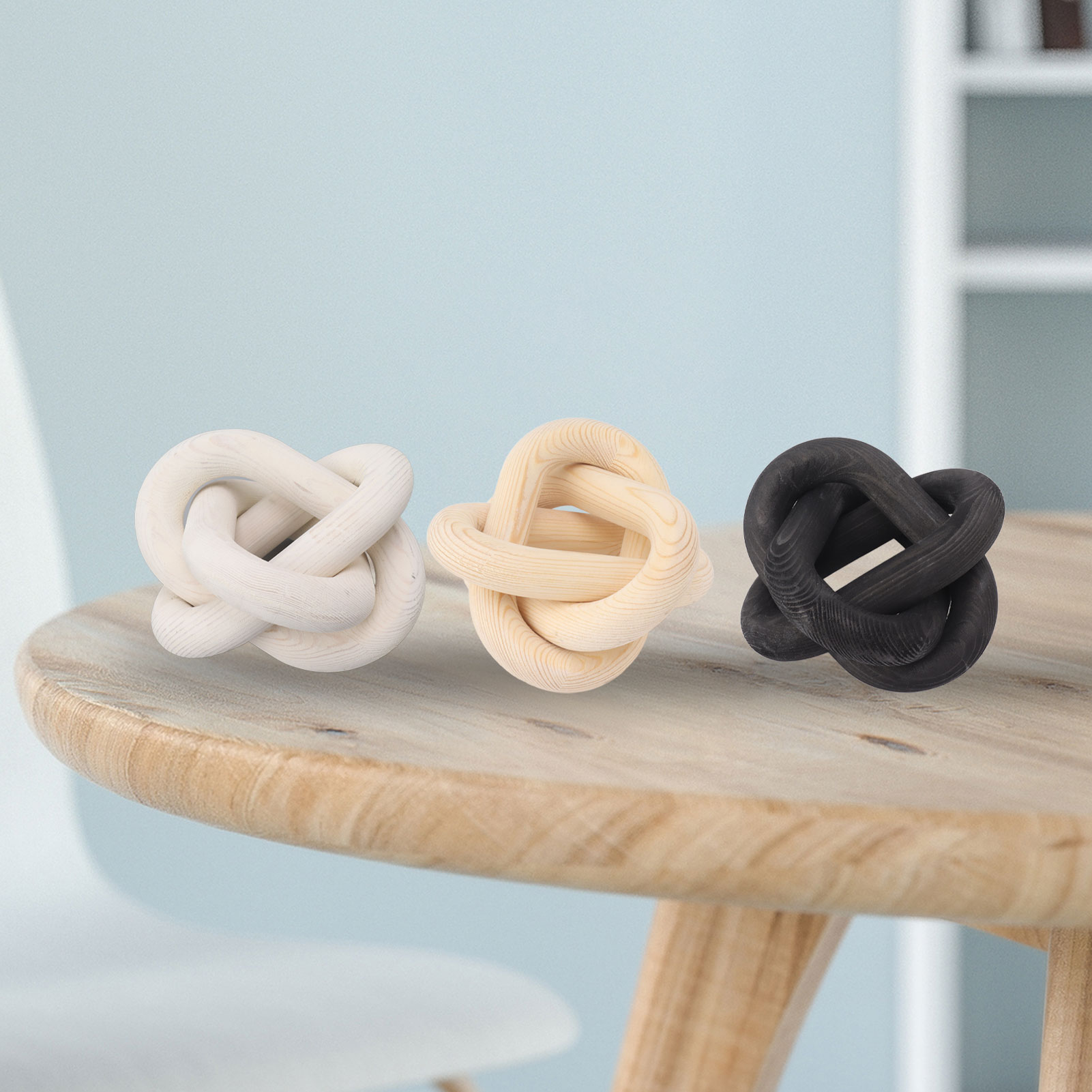 Home Decor Modern Organic - โซ่ไม้ตกแต่ง โซ่ไม้ 3 ข้อ สำหรับตกแต่งบ้าน ห้องนั่งเล่น