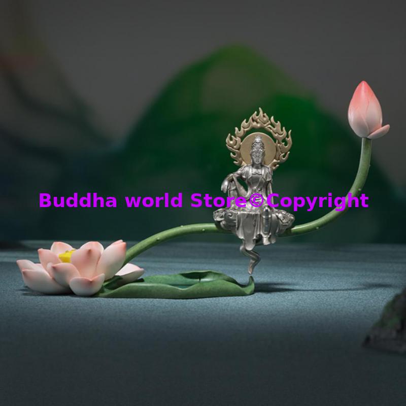 Home Decor Luxury - 50% off top ทองแดงแกะสลักพุทธศิลปะ Conception นั่ง