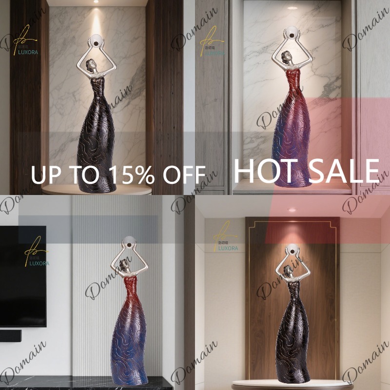 Home Decor Modern Organic - J81 ของตกแต่งบ้านสไตล์จีนใหม่ ประตูทางเข้าแบบเซน รูปปั้นประติมากรรมนามธรรมที่สง่างาม ศิลปะห้องนั่งเล่นสไตล์มินิมอลทันสมัย