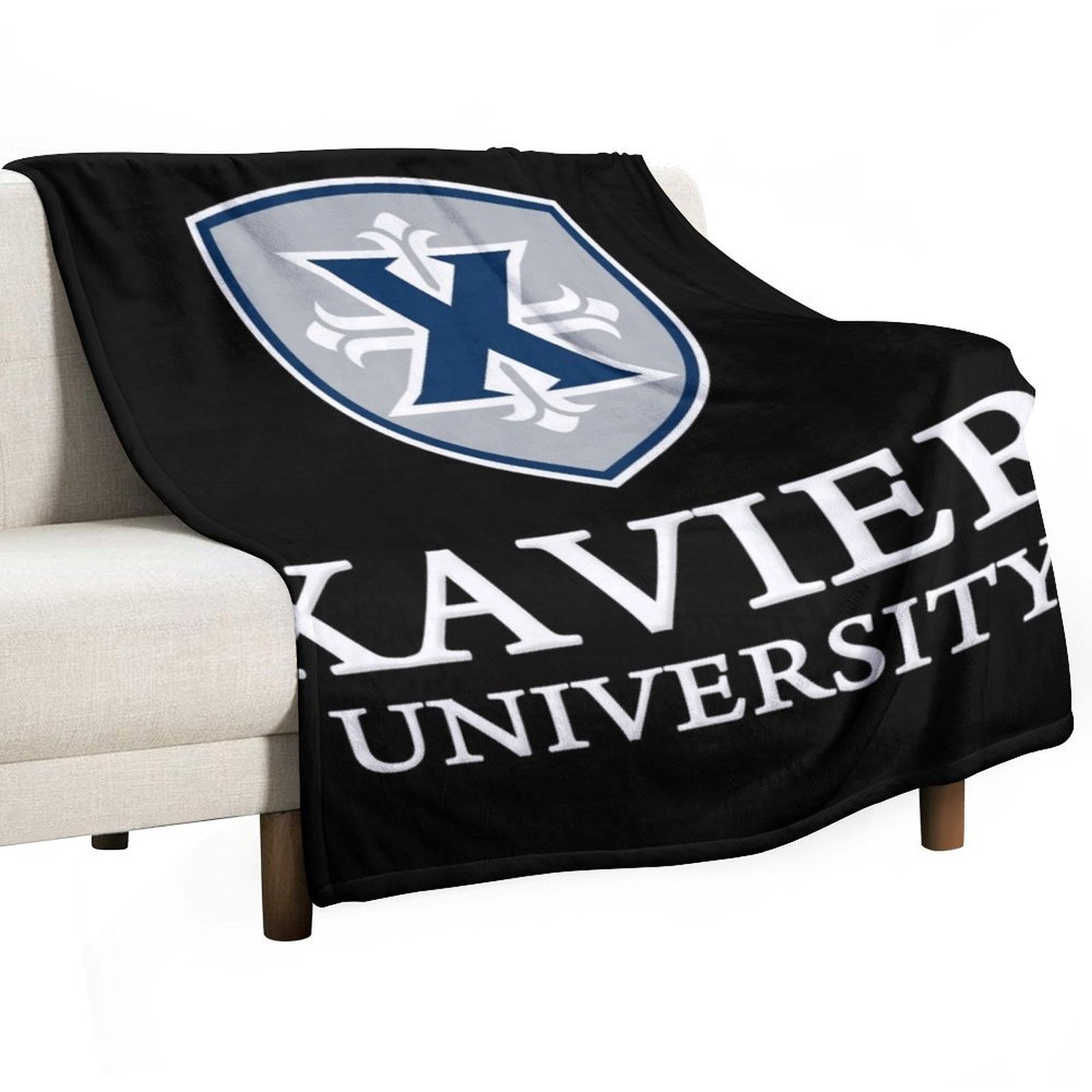 Xavier Home Decor - ผ้าห่มคลุมโซฟาเด็ก มหาวิทยาลัยซาเวียร์ ผ้าห่มตกแต่งคริสต์มาสสำหรับฤดูหนาว ผ้าห่มผ้าฟลานเนลลายการ์ตูน