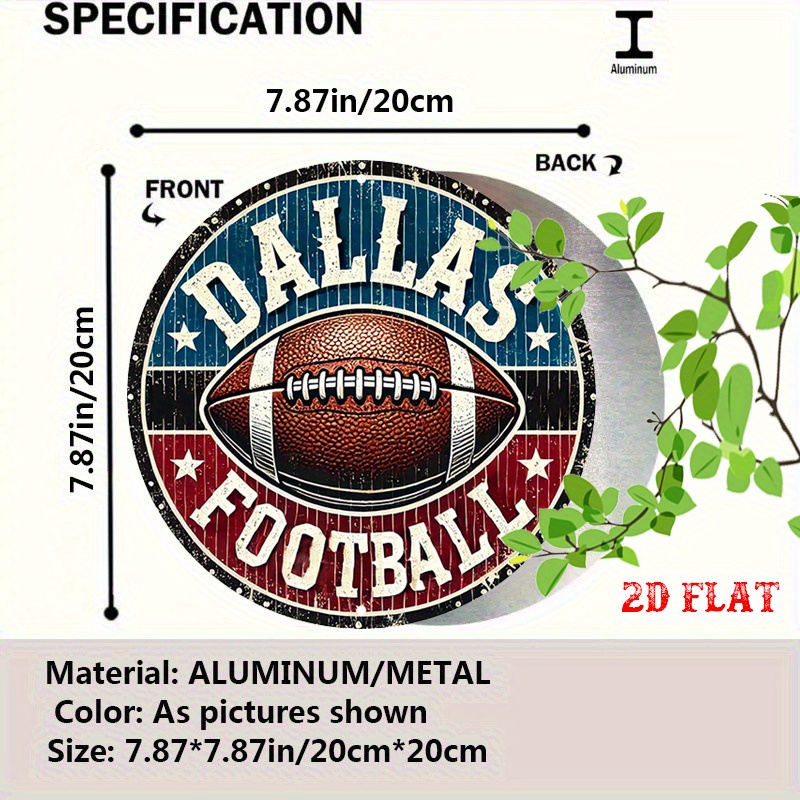 ป้ายอลูมิเนียมทรงกลมลายฟุตบอลด - Home Decor Dallas บทวิจารณ์และราคา