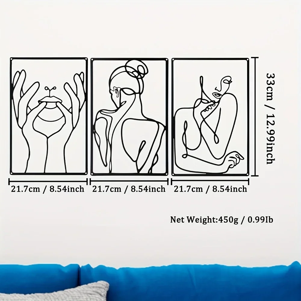 การตกแต่งลายเส้นที่สวยงาม3ชิ้น - Home Decor Deals บทวิจารณ์และราคา