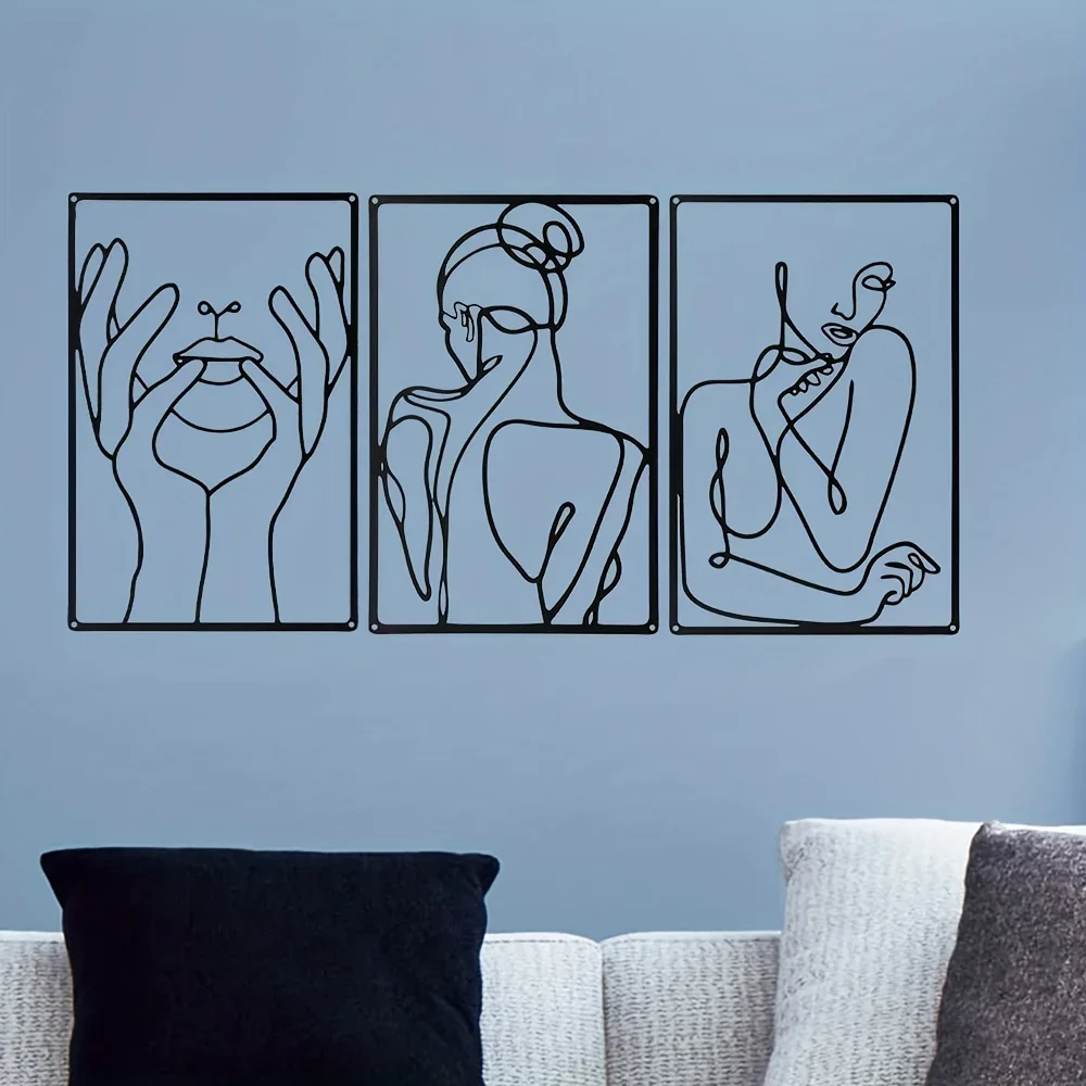 การตกแต่งลายเส้นที่สวยงาม3ชิ้น - Home Decor Deals บทวิจารณ์และราคา