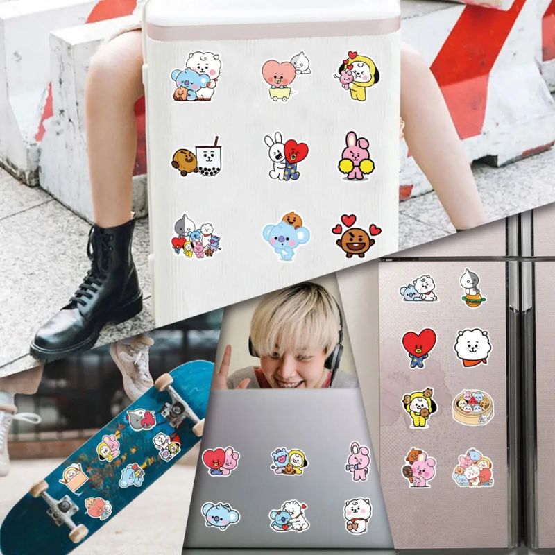 สติกเกอร์ BT 2 1 Chimmy Cooky  - Home Decor Tv บทวิจารณ์และราคา