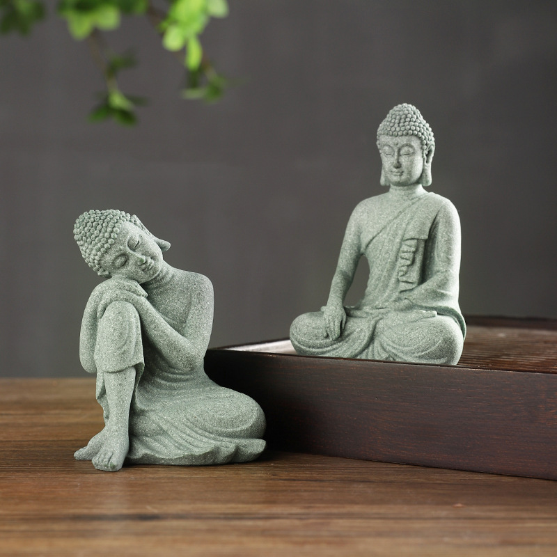พระพุทธรูปสวนรูปปั้นตกแต่งถังป - Home Decor Green บทวิจารณ์และราคา