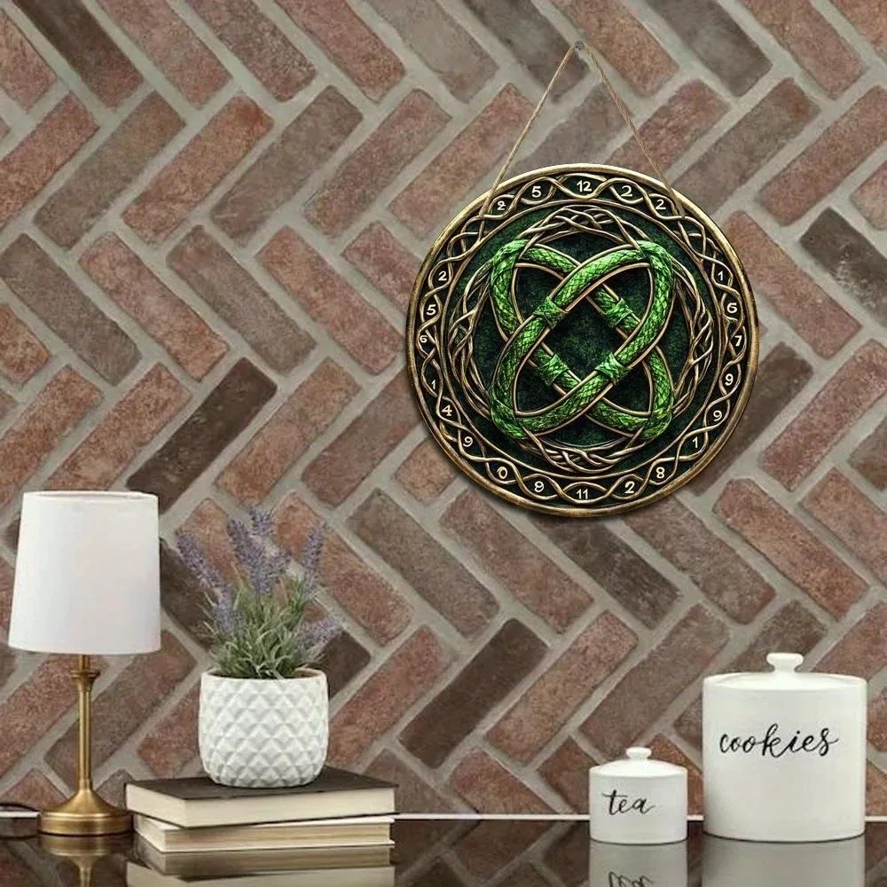 โลโก้ไม้ทรงกลมลายเซลติกแบบย้อน - Home Decor Logo Design บทวิจารณ์และราคา