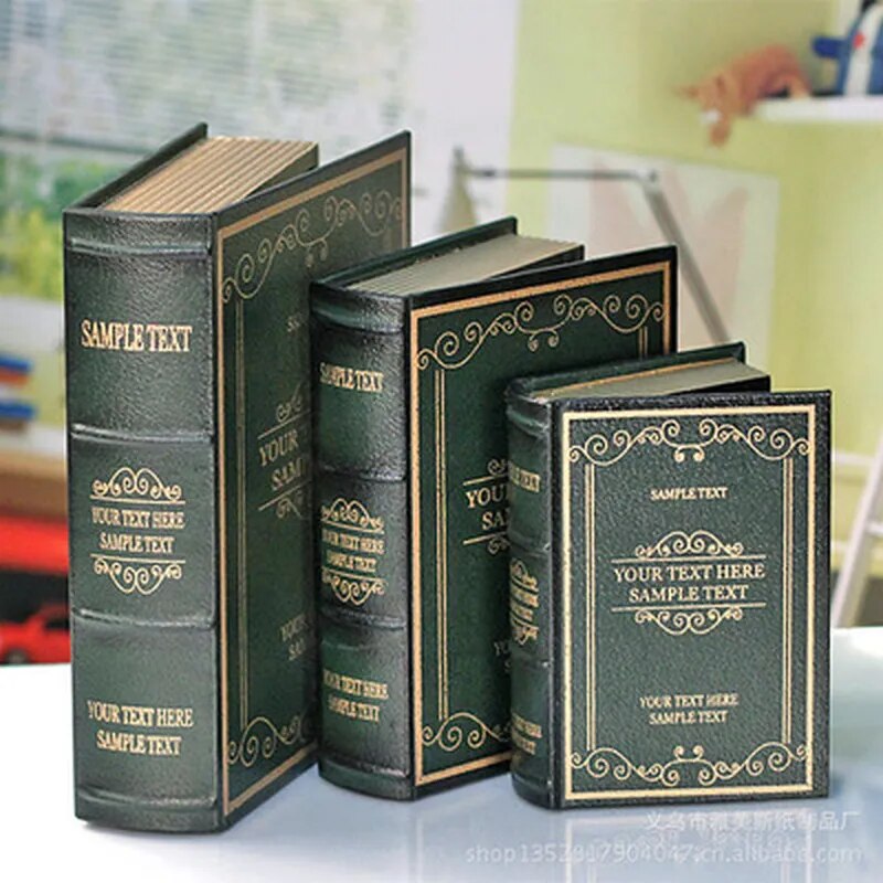 3PCS หนังสือปลอมตกแต่งไม้กล่อง - Home Decor Modern Organic บทวิจารณ์และราคา