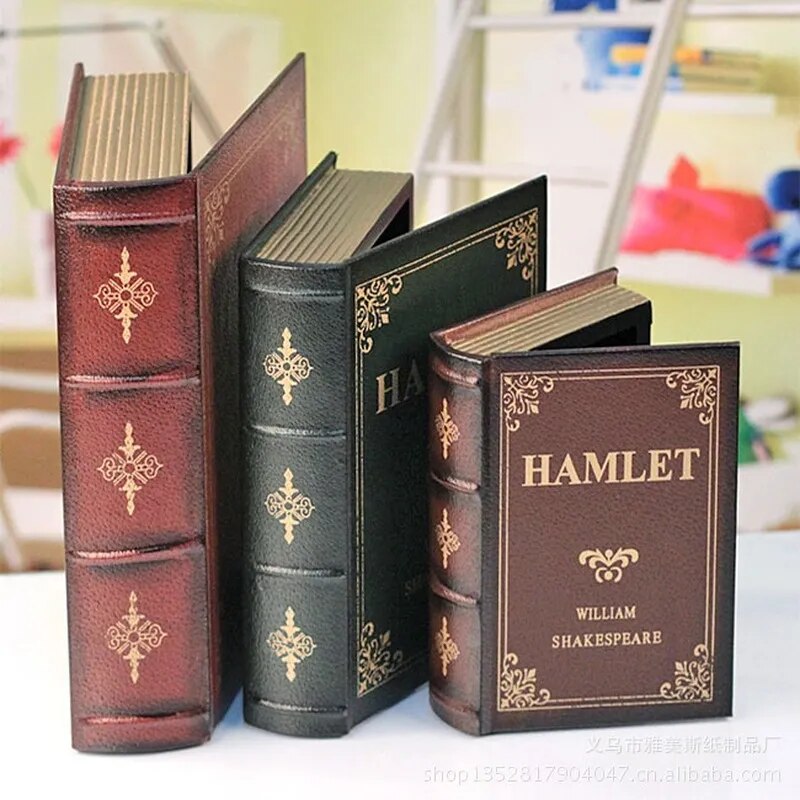 3PCS หนังสือปลอมตกแต่งไม้กล่อง - Home Decor Modern Organic บทวิจารณ์และราคา