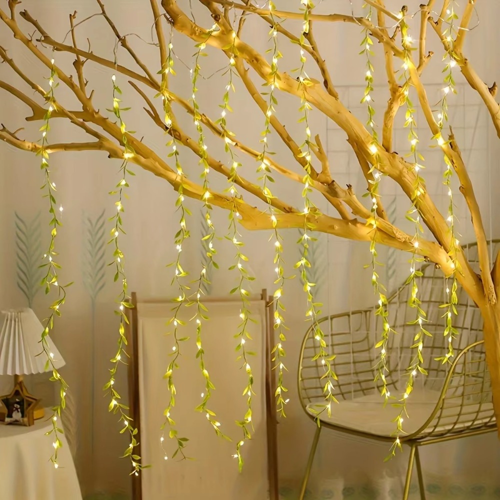 พวงมาลัยต้นไม้ประดิษฐ์ ดอกไม้ป - Fairy Lights Bedroom บทวิจารณ์และราคา
