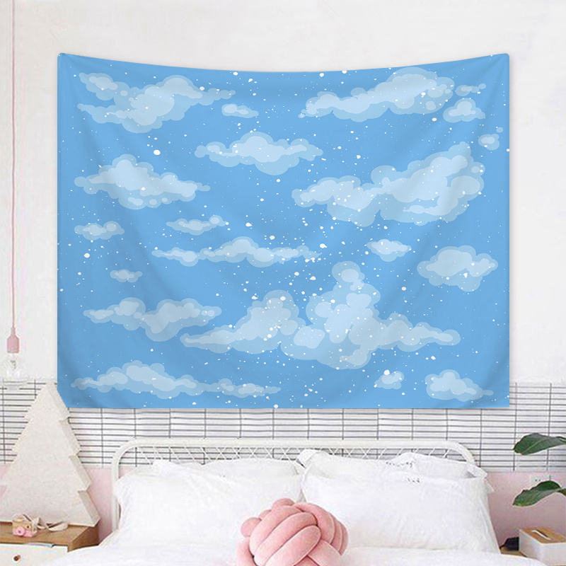 พรมลายท้องฟ้าเมฆ1ชิ้นพรมลายท้อ - Home Decor Deals บทวิจารณ์และราคา