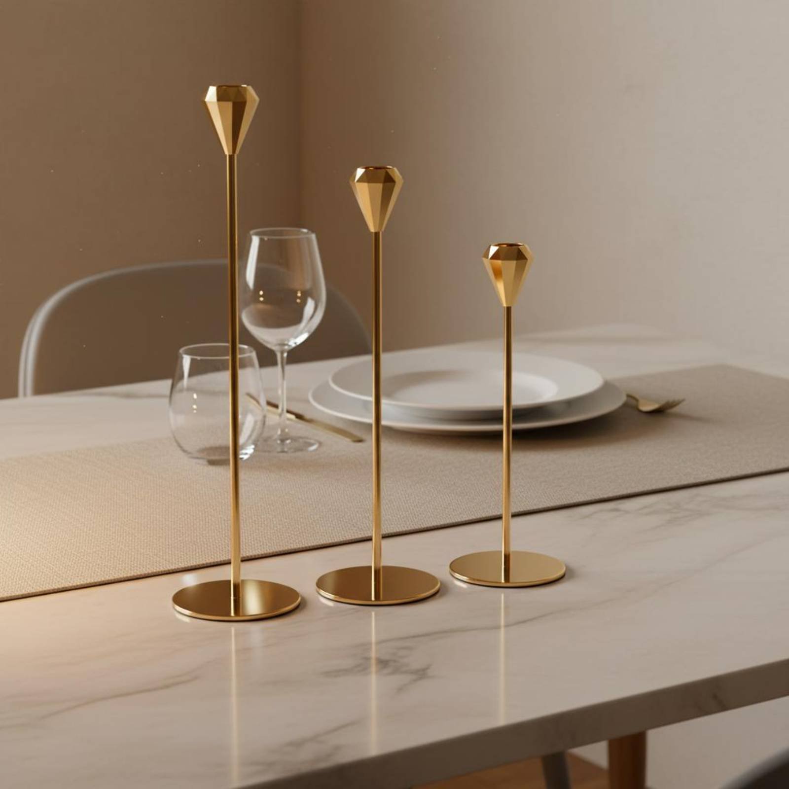 ชุดเชิงเทียนคริสตัล 3 ชิ้น ดีไ - Home Decor Luxury บทวิจารณ์และราคา