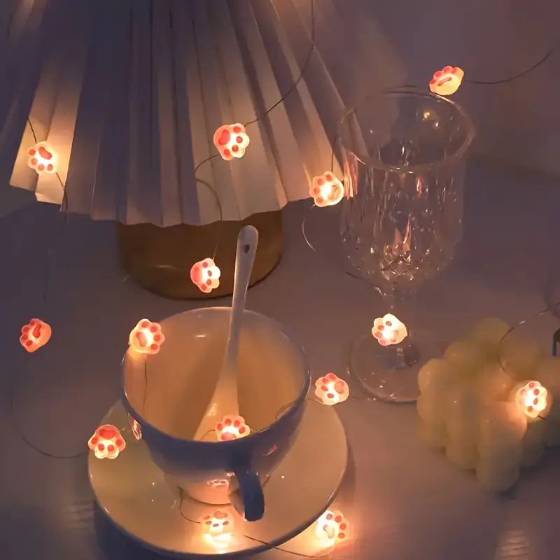 1 PC 2M 20LED สีชมพูน่ารัก Cat - Fairy Lights Bedroom บทวิจารณ์และราคา
