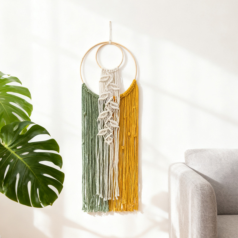 ผ้าแขวนผนังลายโบฮีเมียนสีเขียว - Home Decor Green บทวิจารณ์และราคา