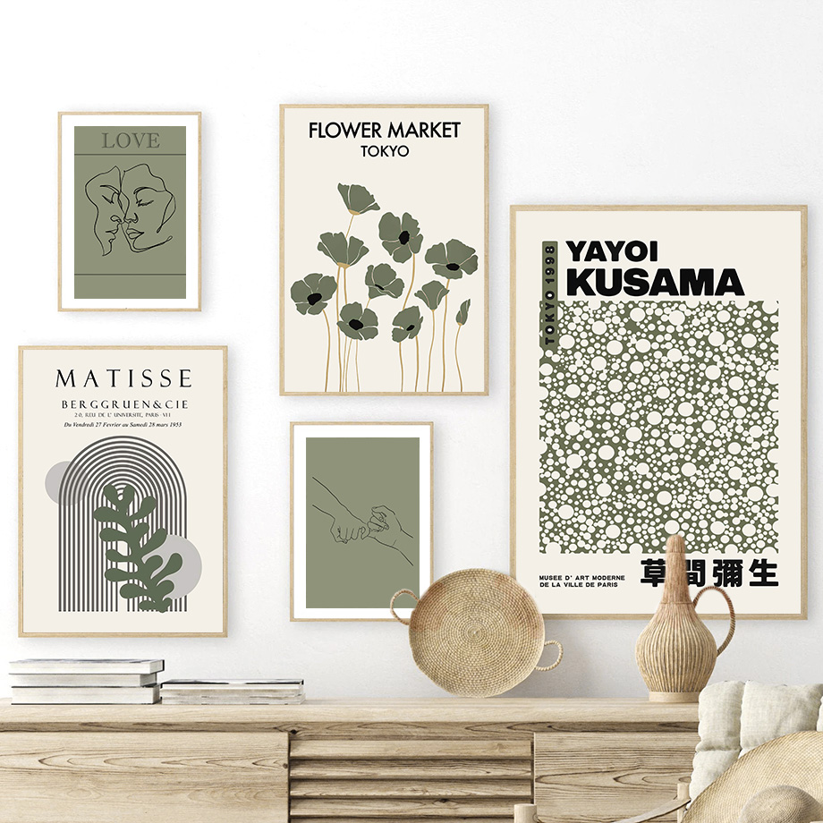 สีเขียวเซจ ยาโยอิ คุซามะ มาติส - Home Decor Green บทวิจารณ์และราคา