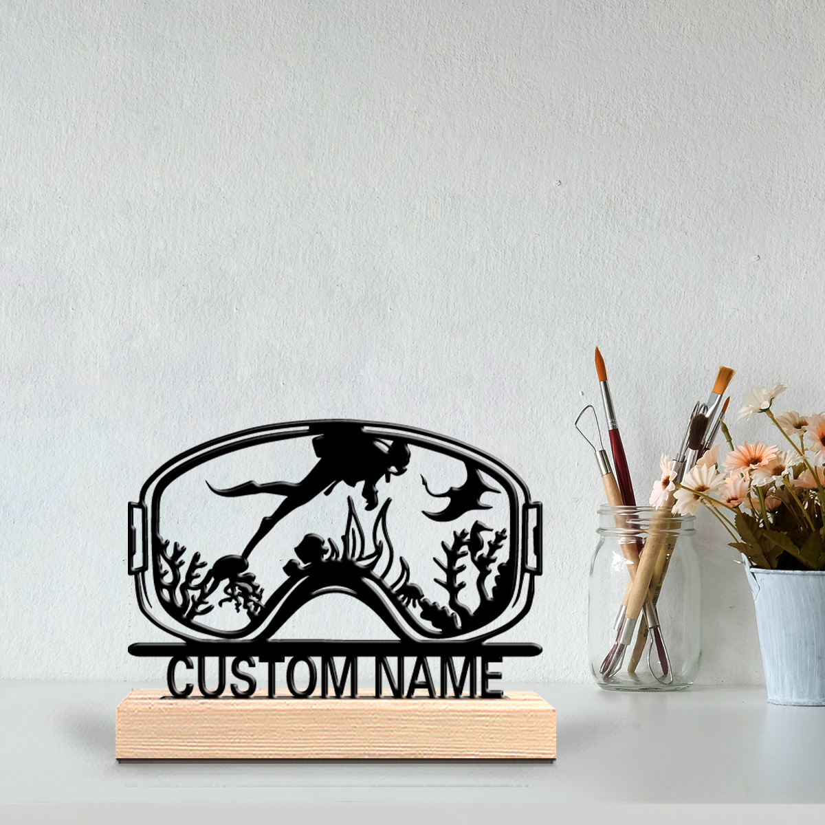 ของตกแต่งผนังฐานไม้ลายดำน้ำแบบ - Home Decor Xmas บทวิจารณ์และราคา