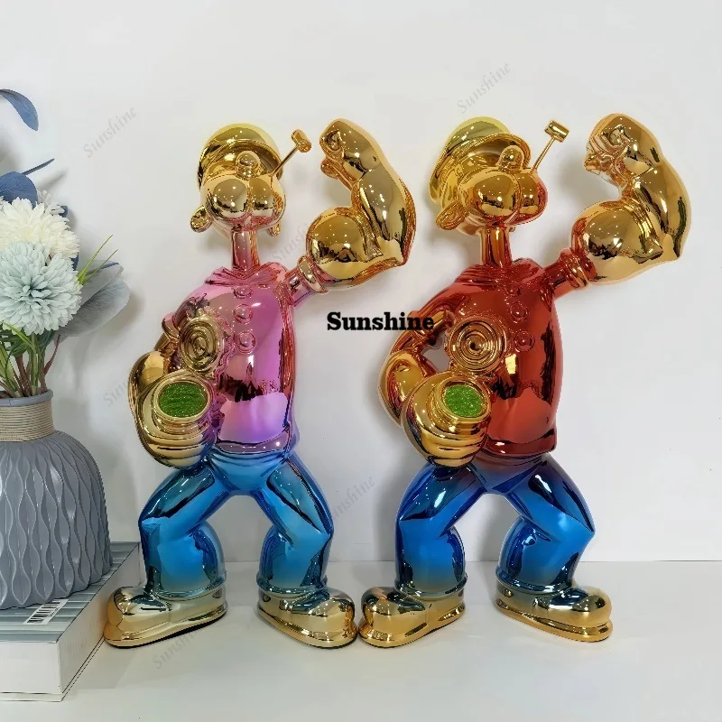 รูปปั้นป๊อปอายเคลือบด้วยไฟฟ้า  - Home Decor Modern Organic บทวิจารณ์และราคา