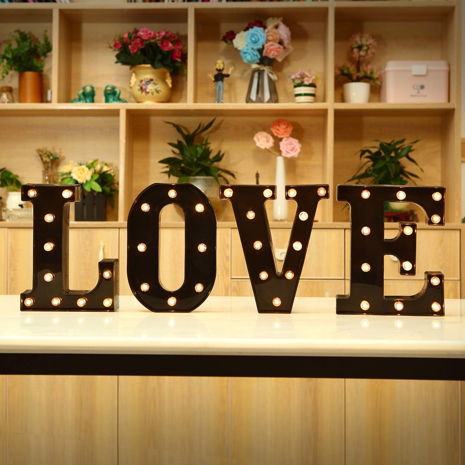 ไฟ LED ตัวอักษรขนาด 22 ซม. สีด - Home Decor Deals บทวิจารณ์และราคา