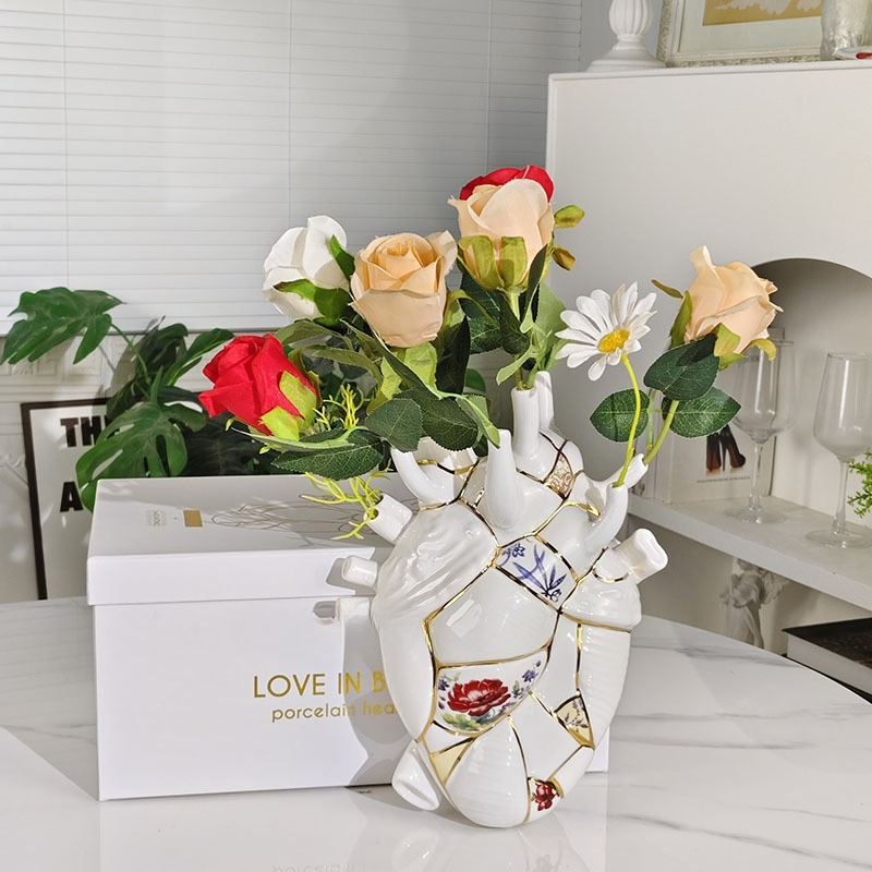 แจกันรูปหัวใจ ตู้ไวน์ห้องนั่งเ - Home Decor Luxury บทวิจารณ์และราคา