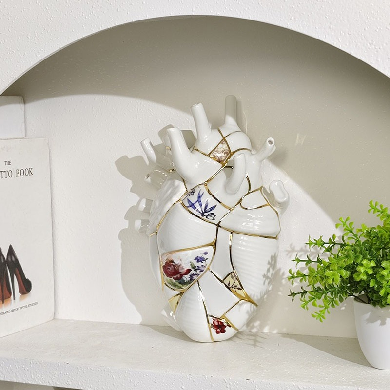 แจกันรูปหัวใจ ตู้ไวน์ห้องนั่งเ - Home Decor Luxury บทวิจารณ์และราคา
