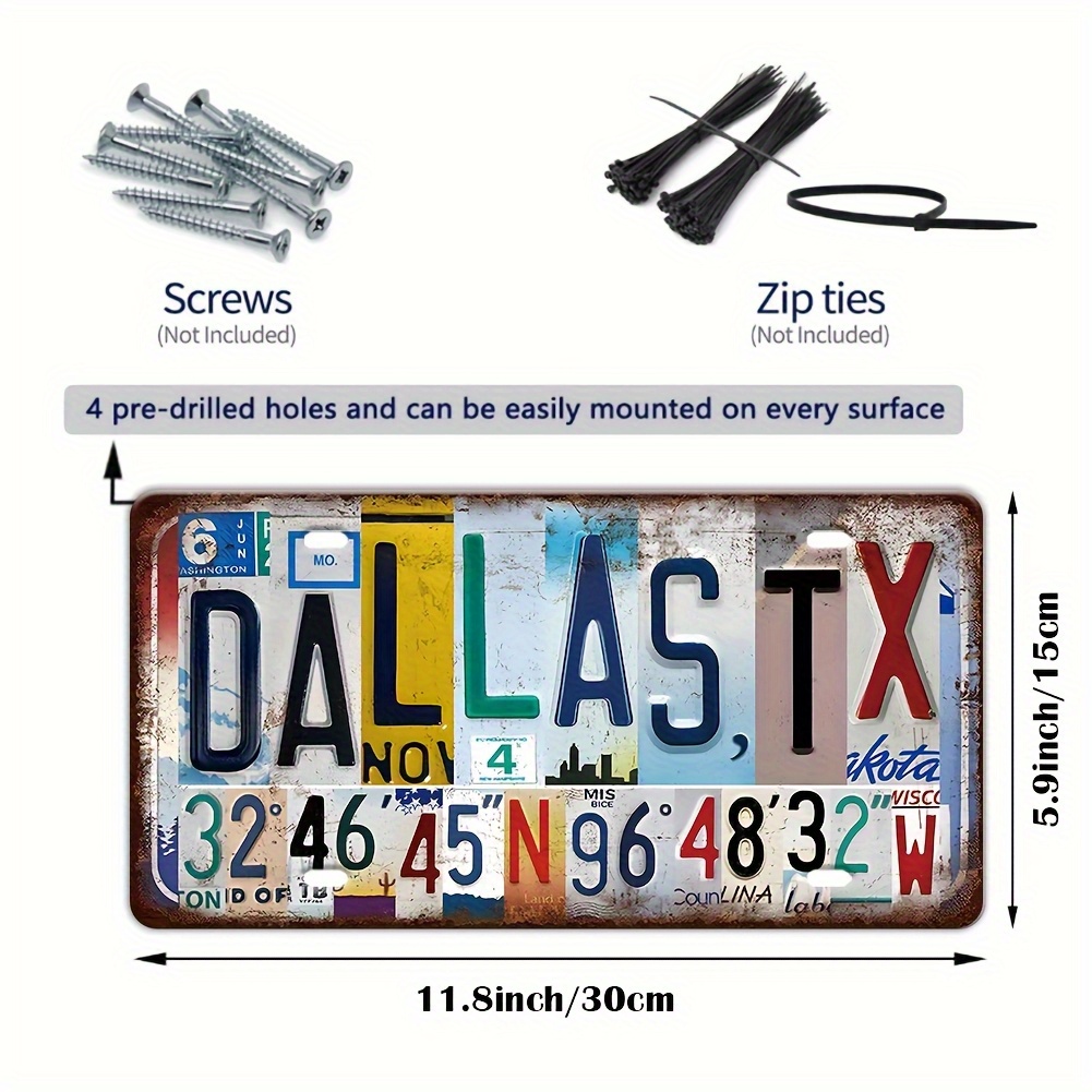 แผ่นโลหะติดผนังลายเมืองวินเทจแ - Home Decor Dallas บทวิจารณ์และราคา