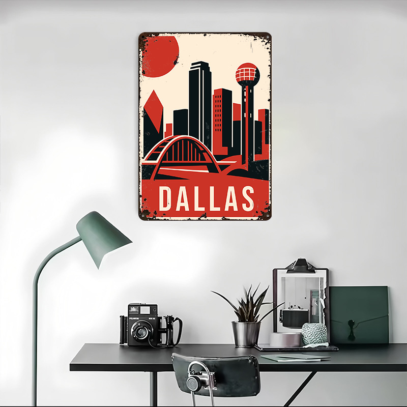 โปสเตอร์พิมพ์ลายท่องเที่ยวสไตล - Home Decor Dallas บทวิจารณ์และราคา