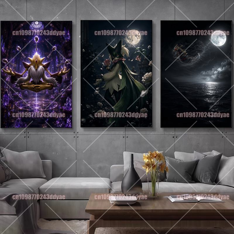 อะนิเมะโปเกมอนภาพวาดบนผืนผ้าใบ - Home Decor Tv บทวิจารณ์และราคา