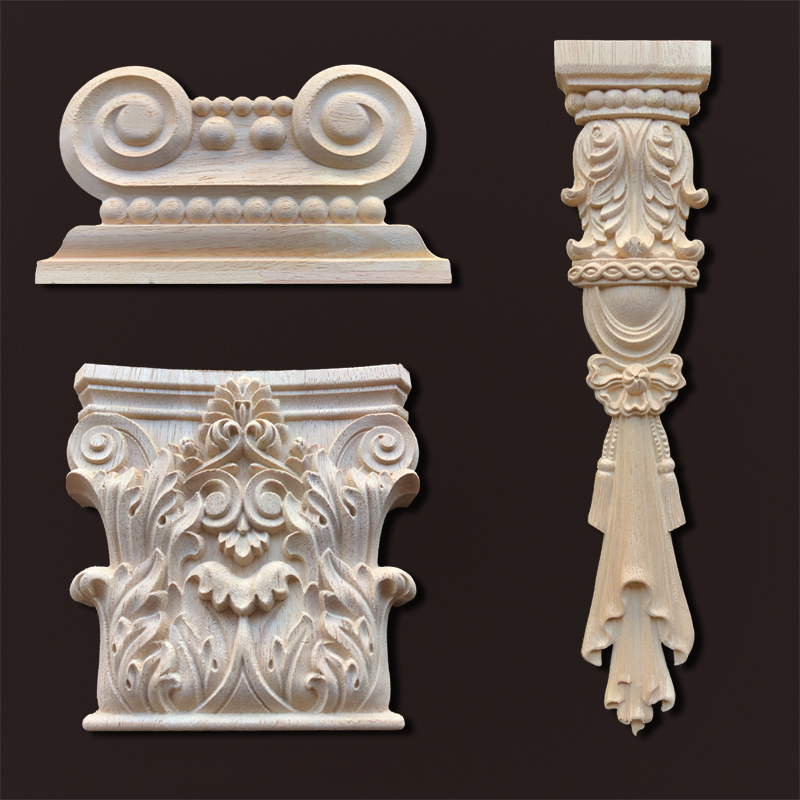 Retro Vintage ไม้แกะสลัก Onlay - Home Decor Modern Organic บทวิจารณ์และราคา