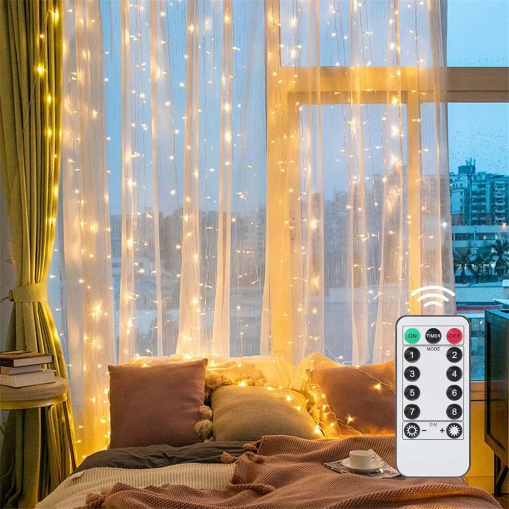 ไฟ LED แบบม่าน USB 3/6 เมตร 8  - Fairy Lights Bedroom บทวิจารณ์และราคา