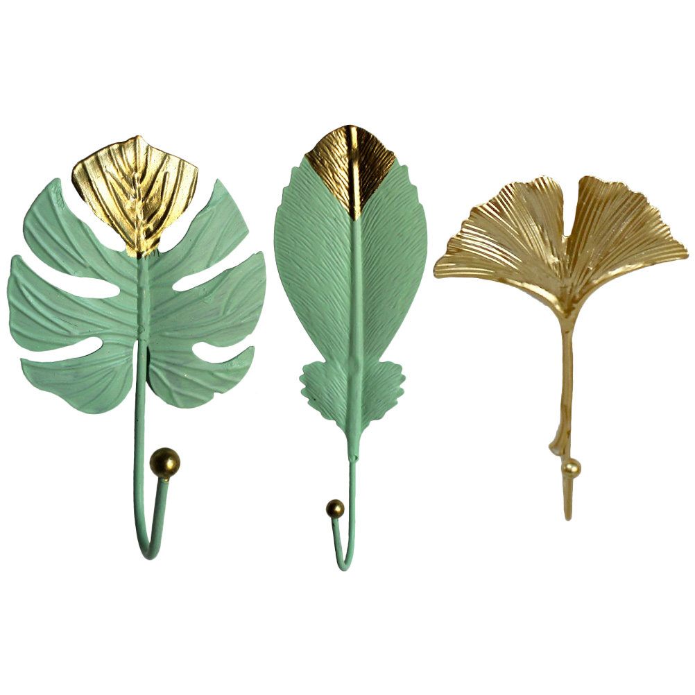 ตะขอแขวนผนังรูปใบไม้ขนาดเล็ก 3 - Home Decor Luxury บทวิจารณ์และราคา