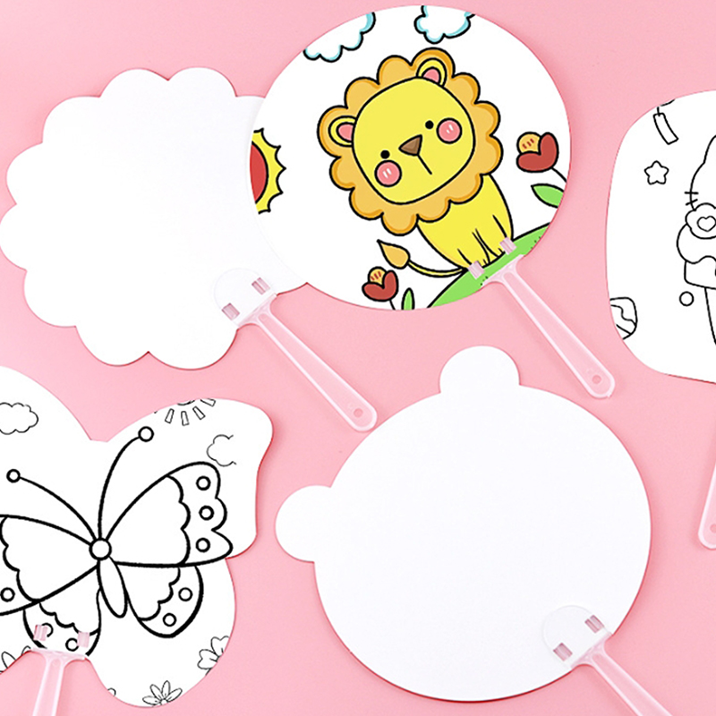 10ชิ้นพัดลมมือกลมเปล่า DIY kip - Home Decor Deals บทวิจารณ์และราคา
